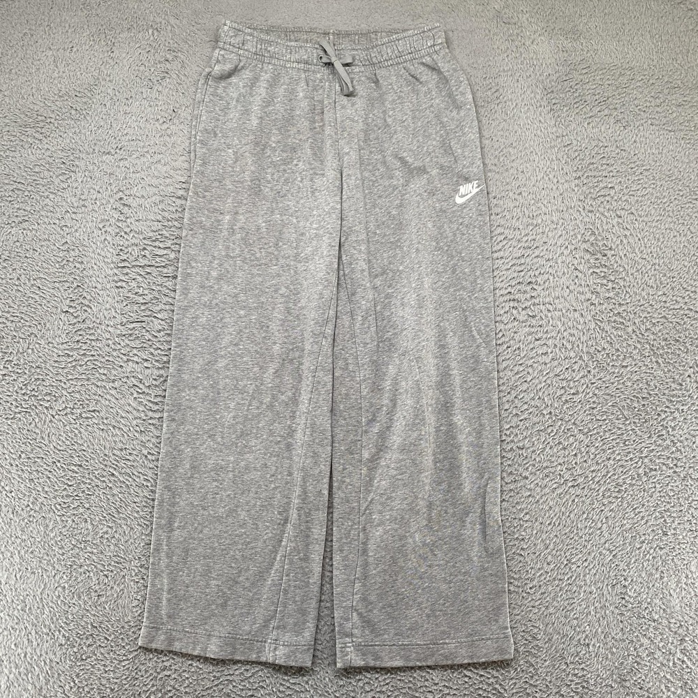 Nike Straight Leg Sweatpants Womens Small Gray Lightweight Lounge Gym Pockets